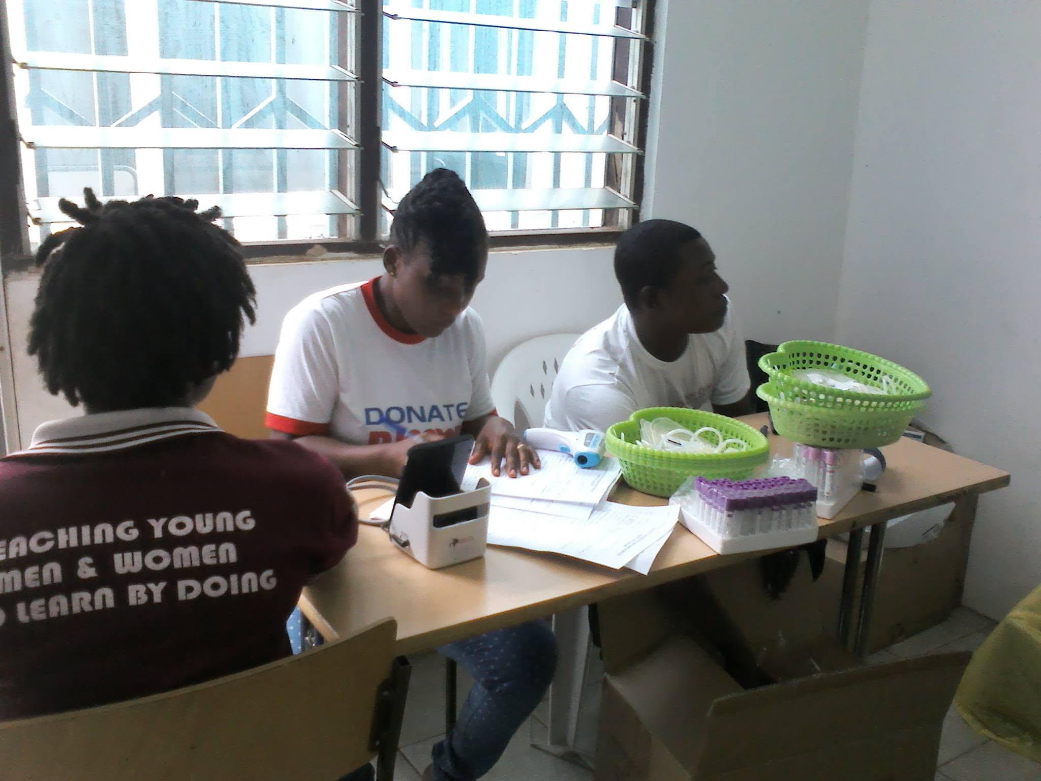 Field health workers training exercise